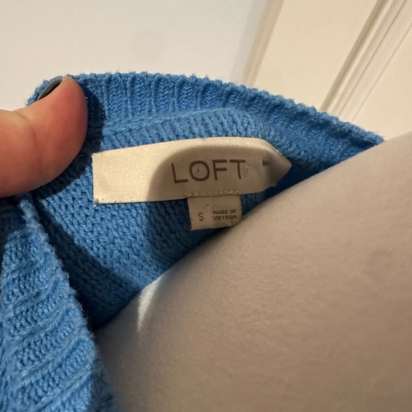 LOFT Blue Sweater- Sz Small - Picture 5 of 5